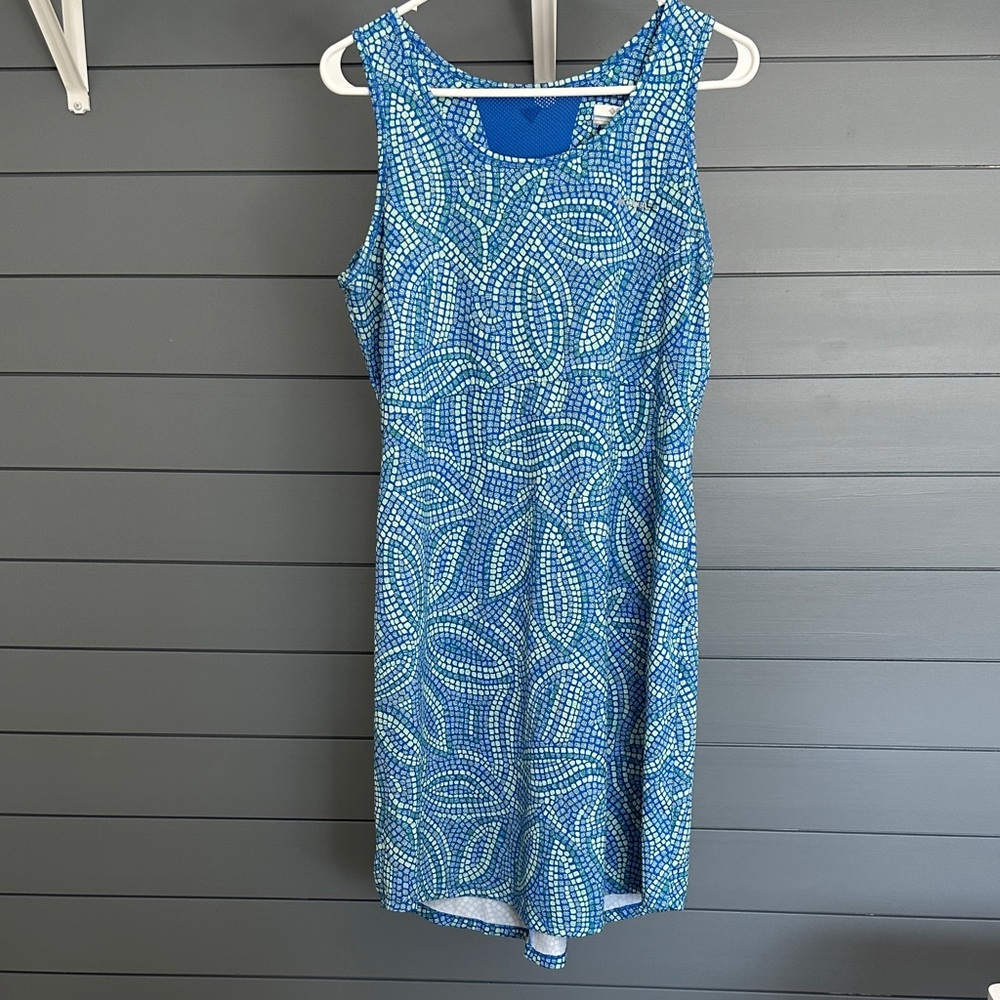 Columbia Blue and Green Patterned Top